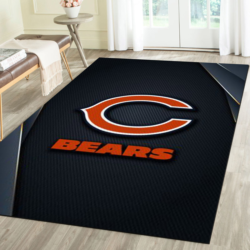 Chicago Bears Area Rug NFL Area Rug Bedroom Area Rug Indoor Rug Rectangle Carpet