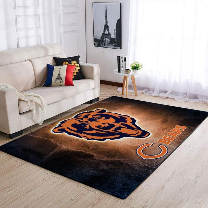 Chicago Bears Rug NFL Area Rug Dining Room Rug Indoor Indoor Rugs Rectangle Carpet