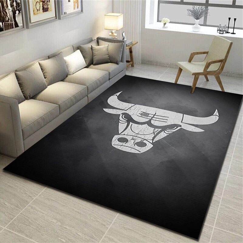 Chicago Bulls Area Rug NBA Area Rug Bathroom Rugs Indoor Rug Rectangle Carpet