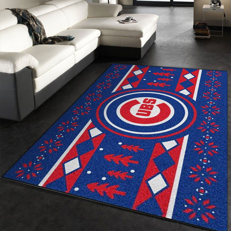 Chicago Cubs Rug MLB Area Rug Dining Room Rugs Indoor Rugs Rectangle Carpet