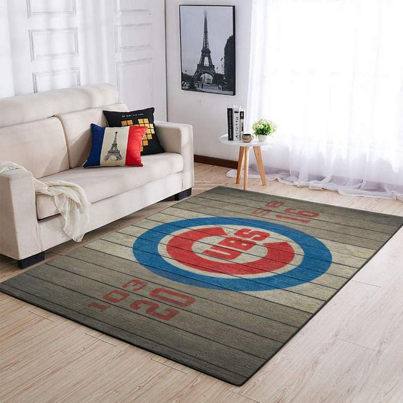 Chicago Cubs Rug MLB Area Rug Bedroom Area Rug Indoor Indoor Rugs Rectangle Carpet
