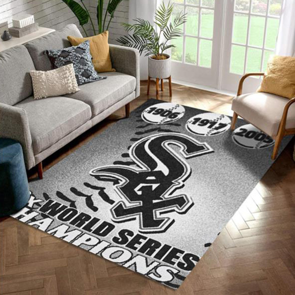 Chicago White Sox Rug MLB Area Rug Bedroom Area Rug Indoor Indoor Rugs Rectangle Carpet