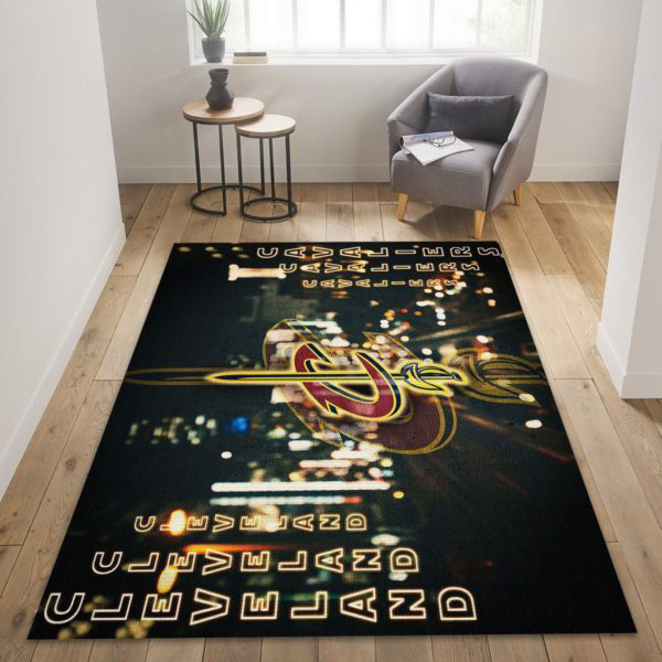 Cleveland Cavaliers Rug NBA Area Rug Living Room Area Rug Indoor Rug Rectangle Carpet
