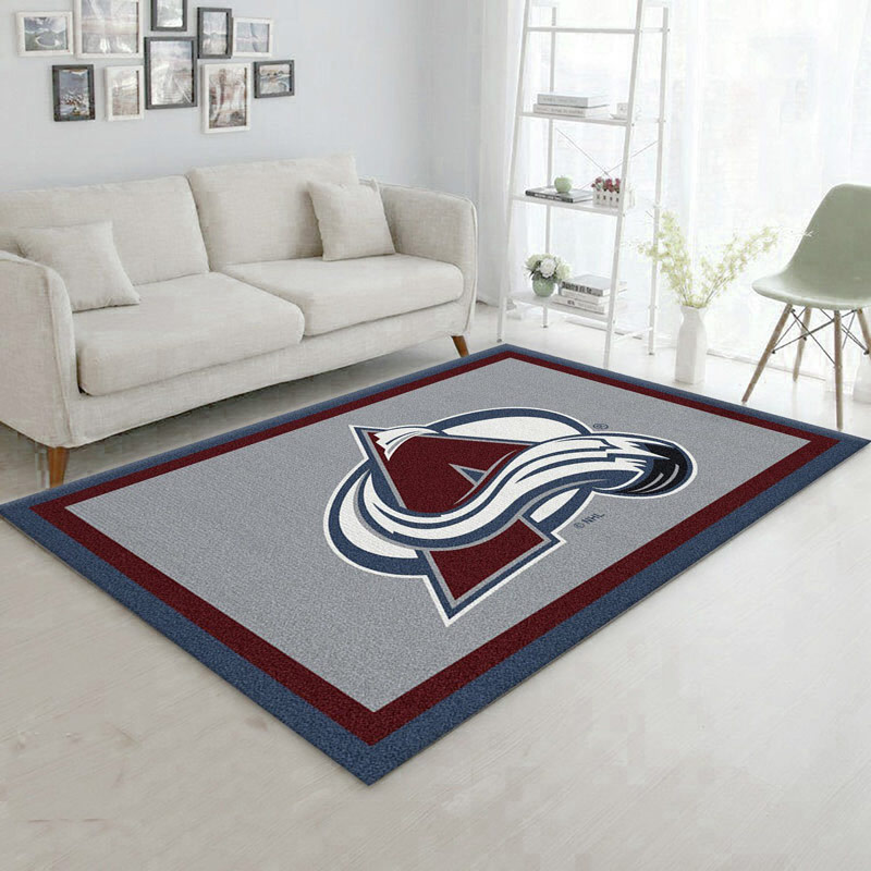 Colorado Avalanche Rug NHL Area Rug Dining Room Rug Indoor Rugs Rectangle Carpet