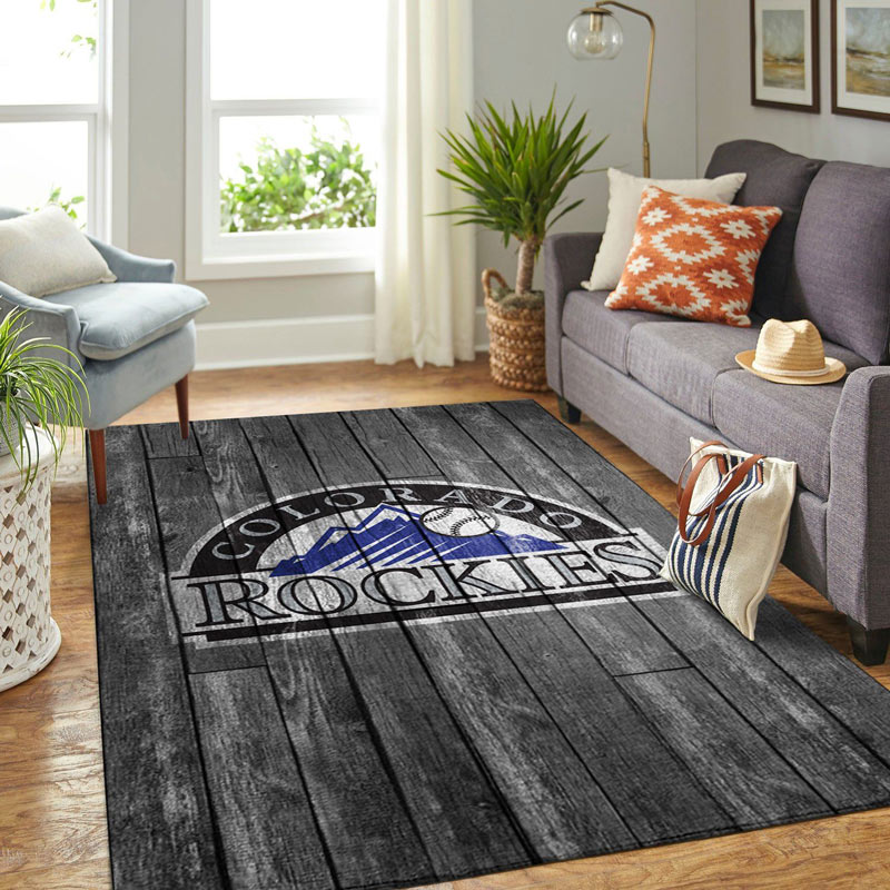Colorado Rockies Rug MLB Area Rug Bedroom Rug Indoor Indoor Rug Rectangle Carpet