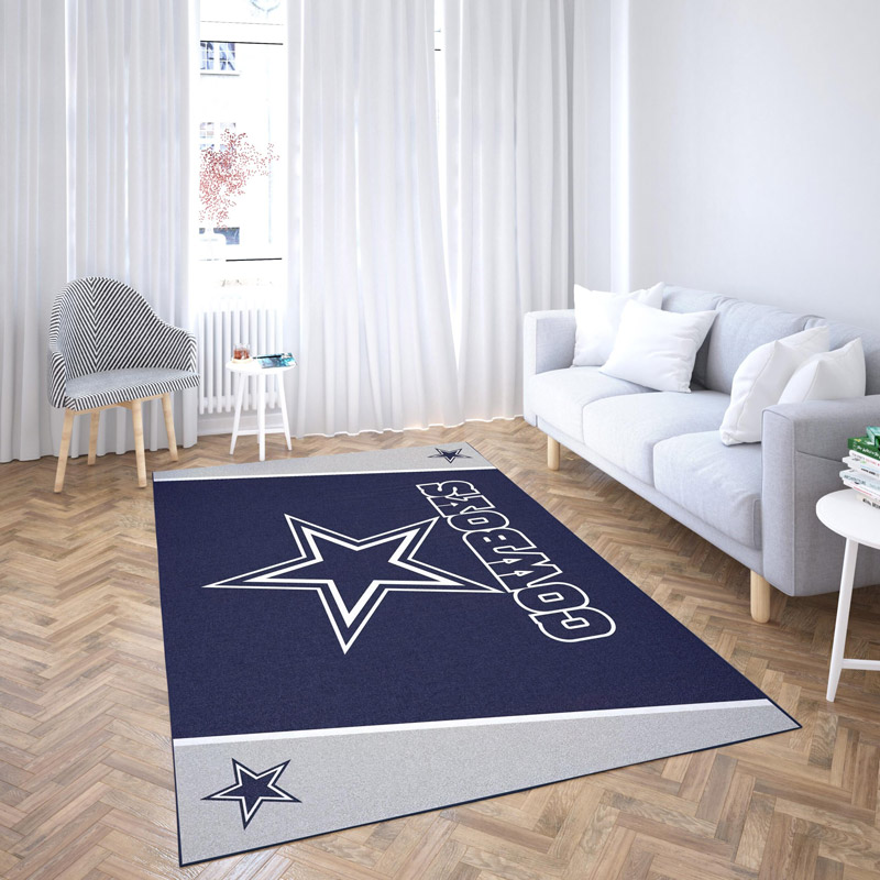 Dallas Cowboys Area Rug NFL Area Rug Living Room Area Rug Indoor Rug Rectangle Carpet