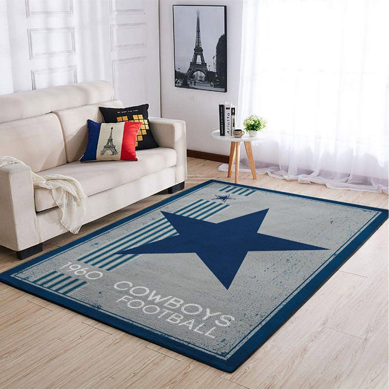 Dallas Cowboys Rug NFL Area Rug Dining Room Rugs Indoor Rugs Rectangle Carpet