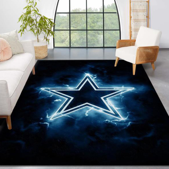 Dallas Cowboys Rug NFL Area Rug Living Room Rug Indoor Rug Rectangle Carpet