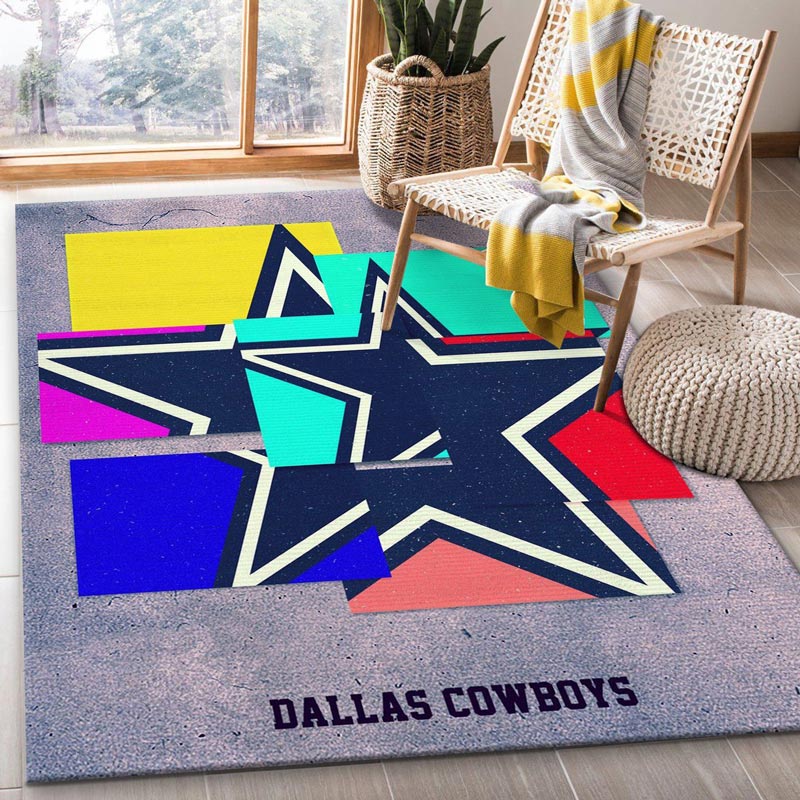 Dallas Cowboys Rug NFL Area Rug Bathroom Rugs Indoor Rug Rectangle Carpet