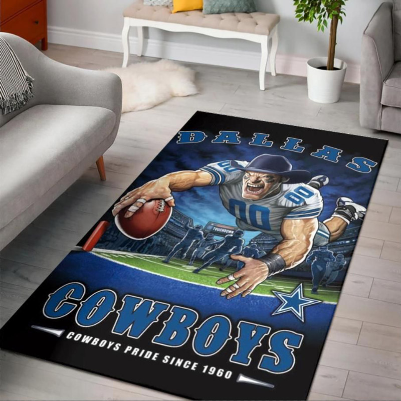 Dallas Cowboys Rug NFL Area Rug Living Room Area Rug Indoor Rug Rectangle Carpet