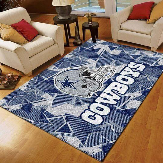 Dallas Cowboys Area Rug NFL Area Rug Living Room Rug Indoor Rugs Rectangle Carpet