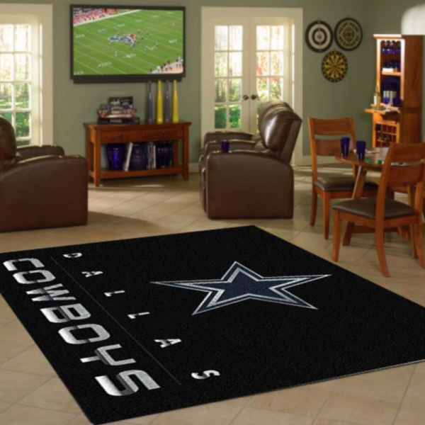 Dallas Cowboys Area Rug NFL Area Rug Living Room Area Rug Indoor Indoor Rug Rectangle Carpet