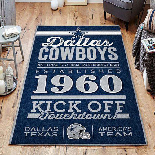 Dallas Cowboys Rug NFL Area Rug Bathroom Rug Indoor Indoor Rug Rectangle Carpet