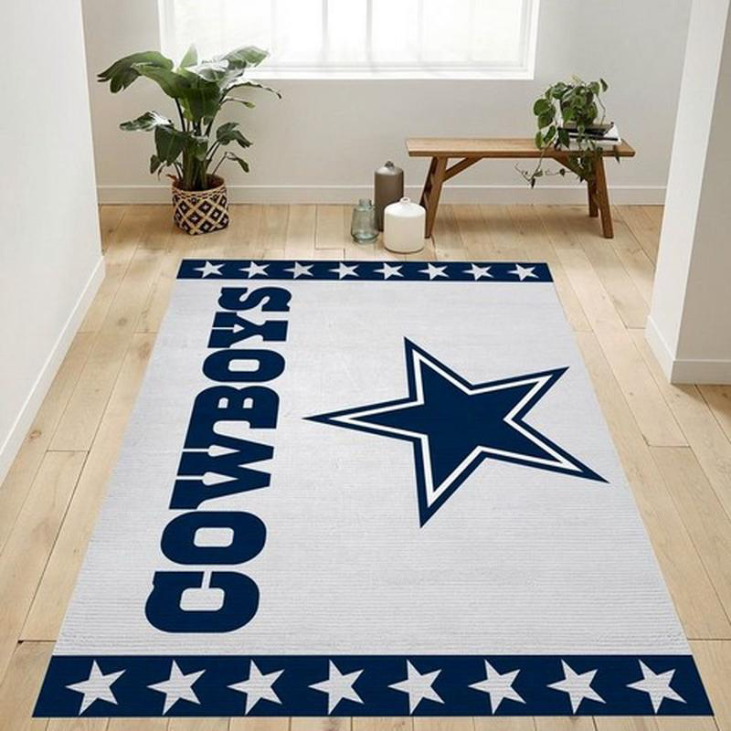 Dallas Cowboys Area Rug NFL Area Rug Dining Room Rugs Indoor Rug Rectangle Carpet