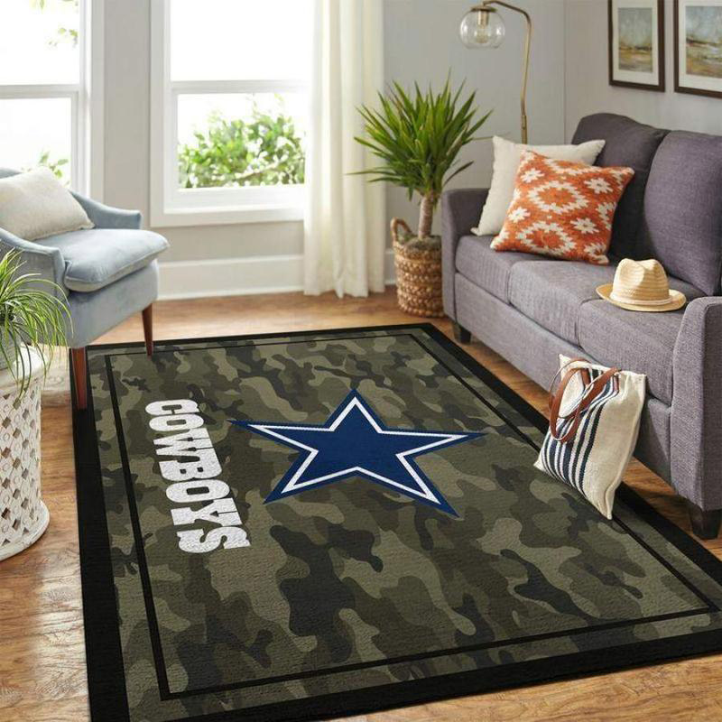 Dallas Cowboys Rug NFL Area Rug Bathroom Rug Indoor Rug Rectangle Carpet