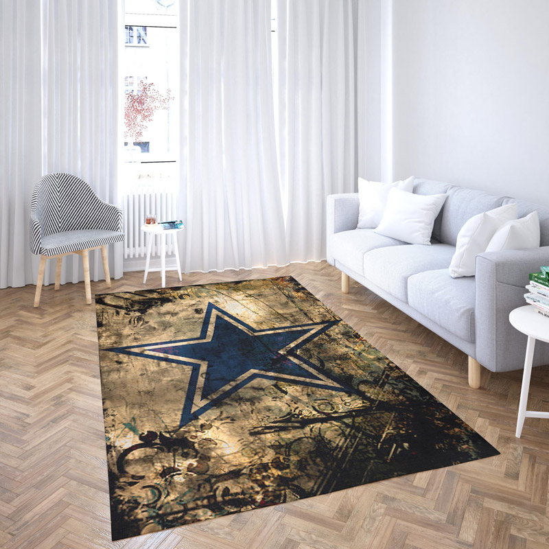 Dallas Cowboys Area Rug NFL Area Rug Living Room Rug Indoor Rugs Rectangle Carpet
