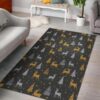 deer christmas tree pattern print area rug living room rug