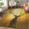 deer flower 2 area rug living room carpet