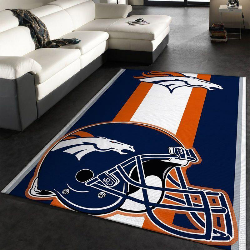 Denver Broncos Rug NFL Area Rug Bathroom Rugs Indoor Rugs Rectangle Carpet