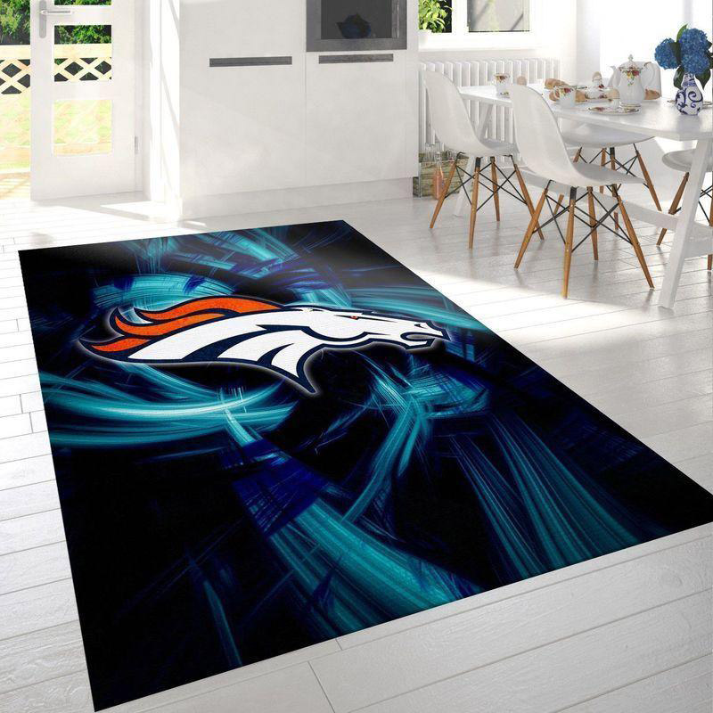 Denver Broncos Rug NFL Area Rug Bedroom Area Rug Indoor Rug Rectangle Carpet