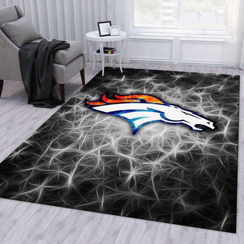 Denver Broncos Area Rug NFL Area Rug Dining Room Rug Indoor Indoor Rugs Rectangle Carpet