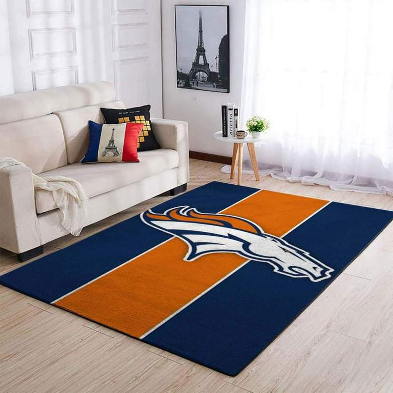 Denver Broncos Area Rug NFL Area Rug Bathroom Rug Indoor Indoor Rugs Rectangle Carpet