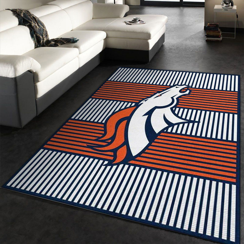 Denver Broncos Area Rug NFL Area Rug Bathroom Rug Indoor Indoor Rug Rectangle Carpet