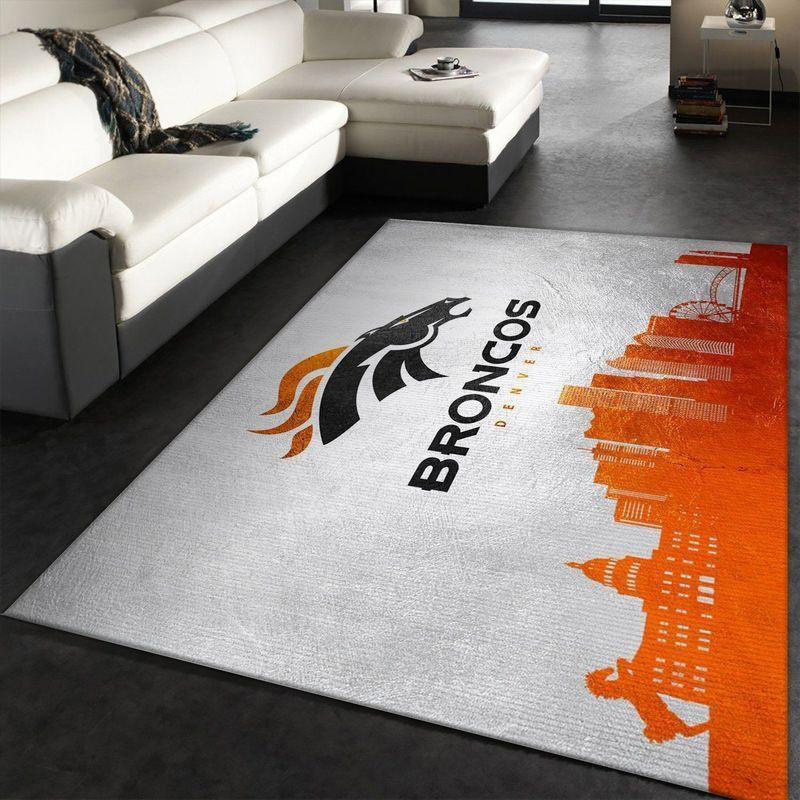 Denver Broncos Area Rug NFL Area Rug Bathroom Rug Indoor Rugs Rectangle Carpet