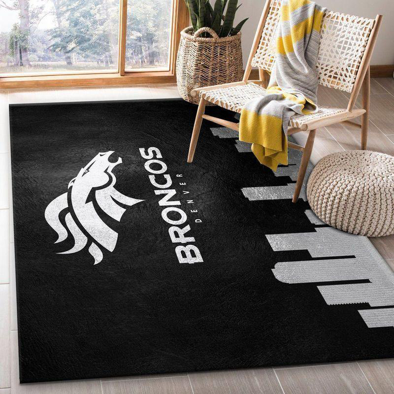 Denver Broncos Rug NFL Area Rug Bedroom Area Rug Indoor Rug Rectangle Carpet