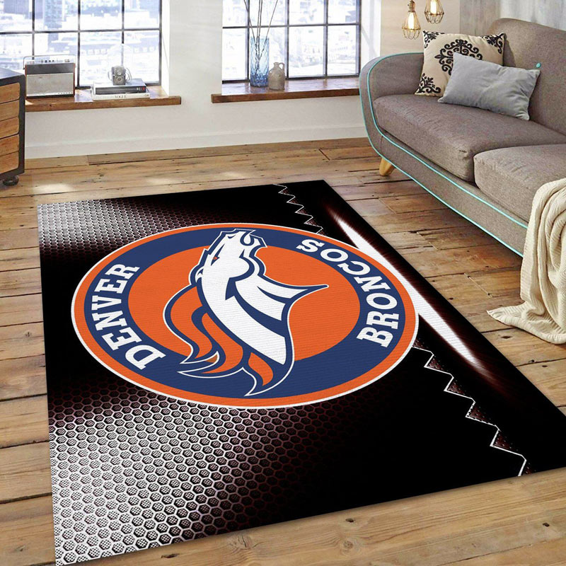 Denver Broncos Rug NFL Area Rug Bedroom Area Rug Indoor Rug Rectangle Carpet
