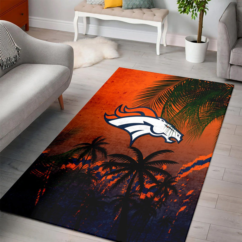 Denver Broncos Area Rug NFL Area Rug Bathroom Rug Indoor Rugs Rectangle Carpet