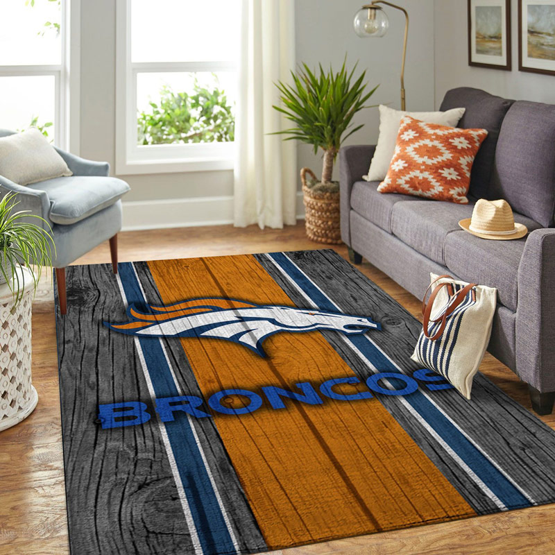 Denver Broncos Rug NFL Area Rug Bedroom Rug Indoor Indoor Rugs Rectangle Carpet