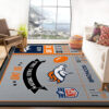 denver broncos rug living room rug floor rug regtangle carpet home decor ver 619