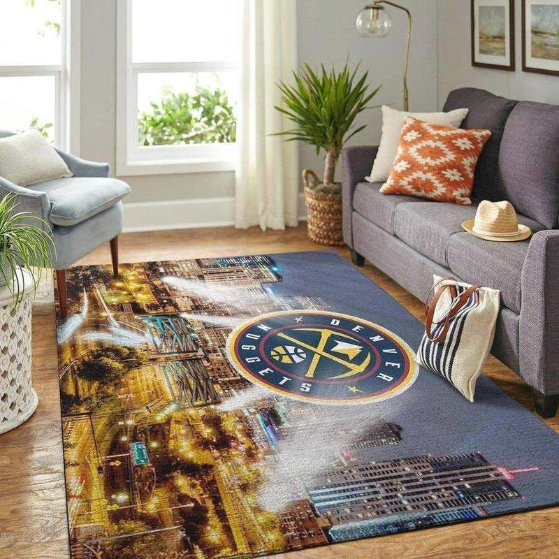 Denver Nuggets Area Rug NBA Area Rug Dining Room Rug Indoor Rug Rectangle Carpet