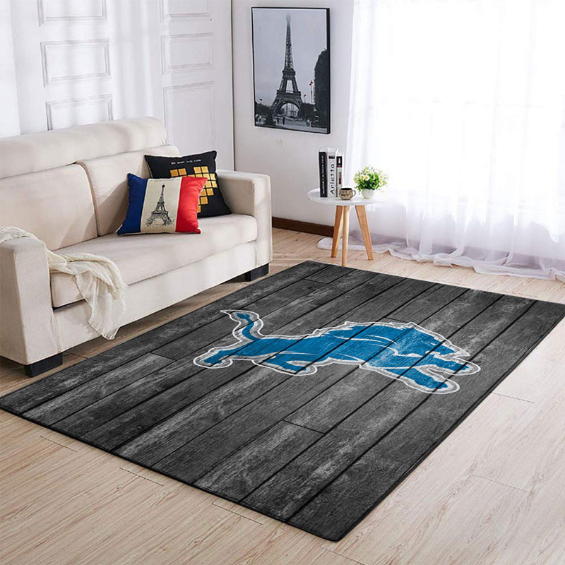 Detroit Lions Rug NFL Area Rug Dining Room Rug Indoor Rug Rectangle Carpet