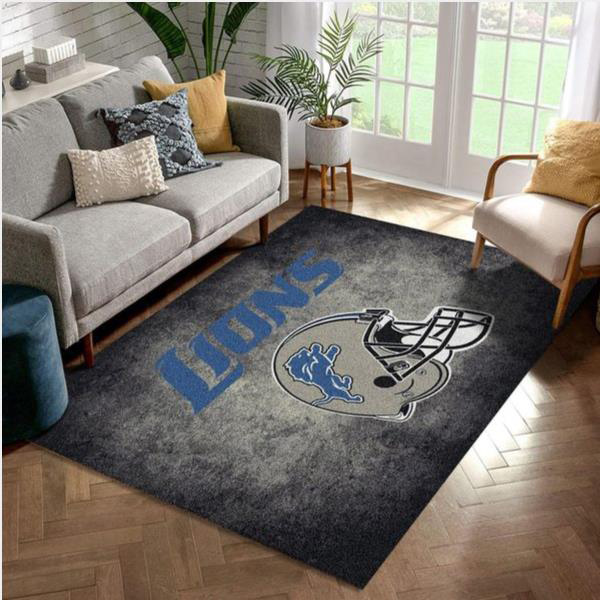 Detroit Lions Area Rug NFL Area Rug Dining Room Rugs Indoor Indoor Rug Rectangle Carpet