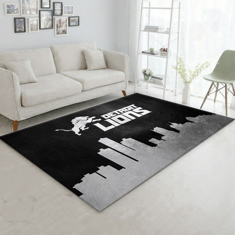 Detroit Lions Rug NFL Area Rug Bathroom Rug Indoor Rug Rectangle Carpet