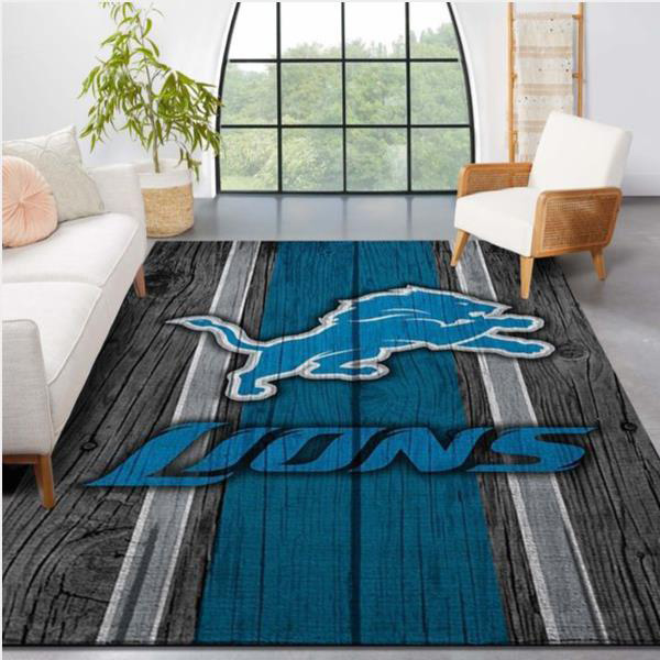Detroit Lions Rug NFL Area Rug Kitchen Rug Indoor Indoor Rug Rectangle Carpet