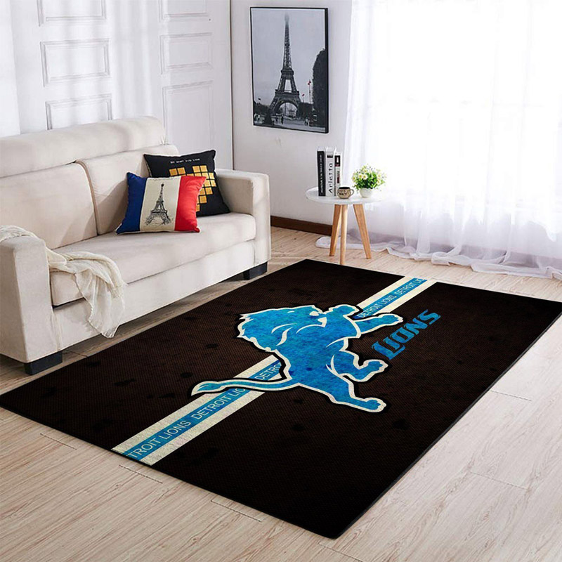 Detroit Lions Rug NFL Area Rug Bedroom Area Rug Indoor Rugs Rectangle Carpet