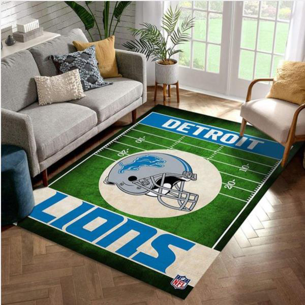 Detroit Lions Rug NFL Area Rug Bedroom Rug Indoor Rug Rectangle Carpet