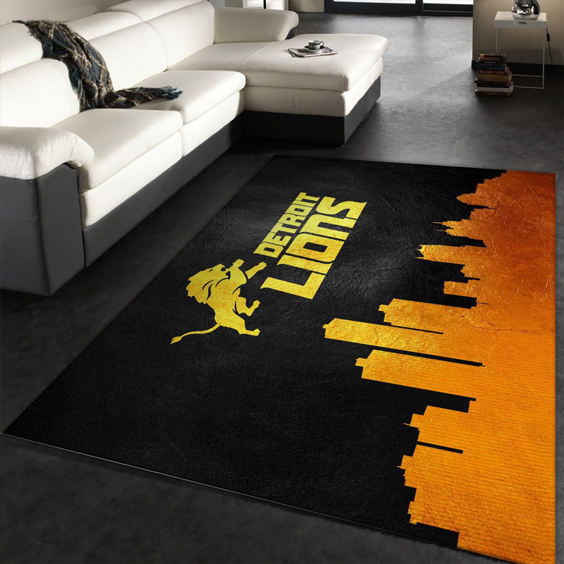 Detroit Lions Area Rug NFL Area Rug Dining Room Rug Indoor Indoor Rugs Rectangle Carpet