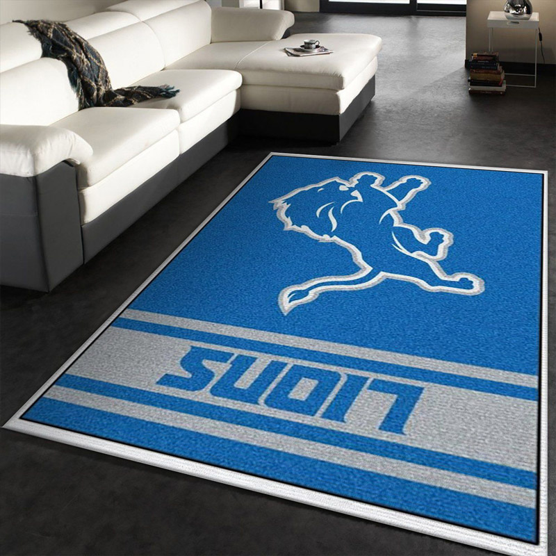 Detroit Lions Rug NFL Area Rug Bedroom Rug Indoor Rug Rectangle Carpet