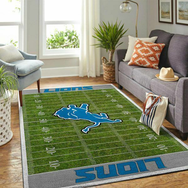 Detroit Lions Area Rug NFL Area Rug Kitchen Rug Indoor Rugs Rectangle Carpet