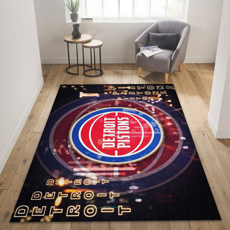 Detroit Pistons Rug NBA Area Rug Kitchen Rug Indoor Indoor Rug Rectangle Carpet