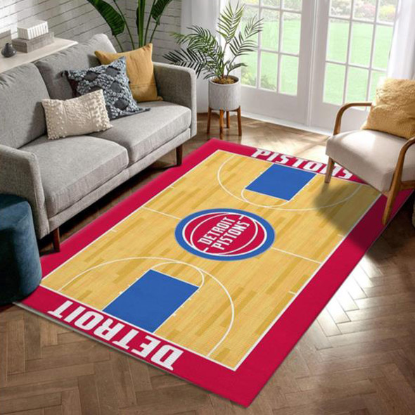 Detroit Pistons Rug NBA Area Rug Bathroom Rugs Indoor Rugs Rectangle Carpet