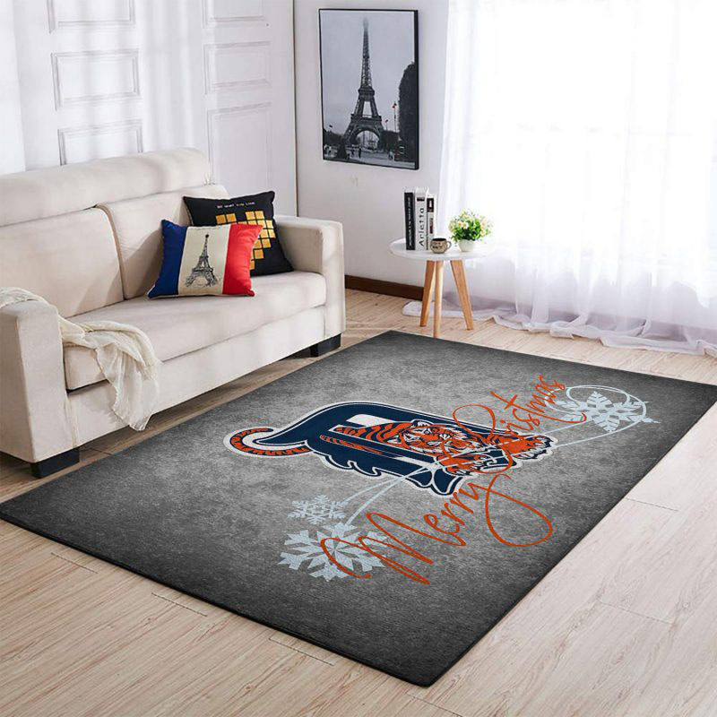 Detroit Tigers Area Rug MLB Area Rug Bedroom Rug Indoor Indoor Rug Rectangle Carpet