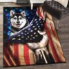 dog art decor rug husky dog american rug