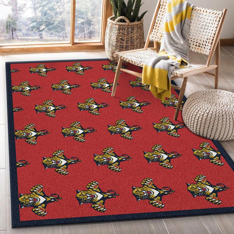 Florida Panthers Area Rug NHL Area Rug Bathroom Rugs Indoor Indoor Rugs Rectangle Carpet