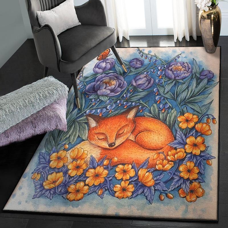 Fox Hunting Indoor Carpet Fox Rug