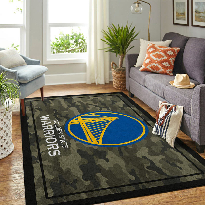 Golden State Warriors Area Rug NBA Area Rug Living Room Area Rug Indoor Indoor Rugs Rectangle Carpet